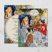 Invitation Le Sip du thé du chapelier fou et voient le baby (Devant / Derrière)