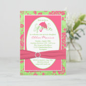 Invitation Le Sip floral blanc vert rose et voient (Debout devant)