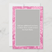 Invitation Le Sip floral rose de blanc gris et voient (Dos)