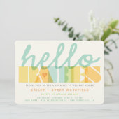 Invitation Le Sip moderne de bébé de jumeaux de bébés de (Debout devant)