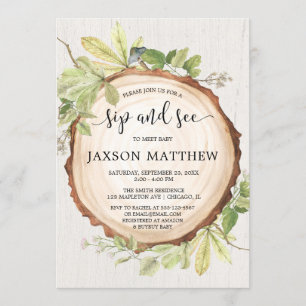 Invitation Le sip rustique et voient la région boisée de