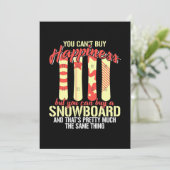 Invitation Le snowboard me rend heureux (Debout devant)