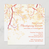 Invitation Le soir, la fête de Thanksgiving se termine (Devant / Derrière)