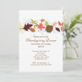 Invitation Le soir, la fête de Thanksgiving se termine (Debout devant)