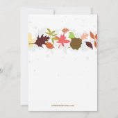 Invitation Le soir, la fête de Thanksgiving se termine (Dos)