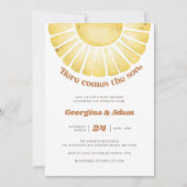 Invitation Le Soleil Est Là Le Baby shower Son Boho (Devant)