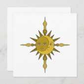 Invitation Le soleil et la lune (Devant / Derrière)