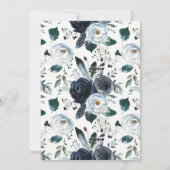 Invitation Le sommet de la marine boho en blanc| Mariage (Dos)