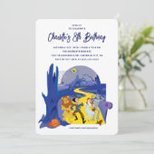 Invitation Le sorcier de la fête d'anniversaire d'Oz Hallowee (Debout devant)