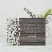 Invitation Le souffle du bébé sur le Mariage campagnard rusti (Debout devant)