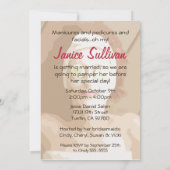 Invitation Le spa choient l'invitation de douche de jeune (Dos)