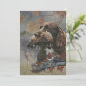 Invitation Le Sprocker Spaniel, L'art des chiens d'armes (Debout devant)