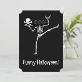 Invitation Le squelette dansant sans tête (Debout devant)