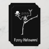 Invitation Le squelette dansant sans tête (Devant / Derrière)