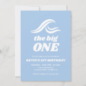 Invitation Le Surf Anniversaire, Le Big One (Devant)