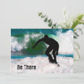 Invitation Le surf dans l'océan (Debout devant)