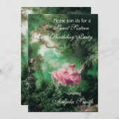 Invitation LE SWING, PARTI SWEET SIXTEEN Fuchsia (Devant / Derrière)