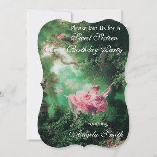 Invitation LE SWING, SWEET 16 FÊTE Fuchsia