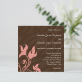 Invitation Le Swirl rose et Brown (Debout devant)