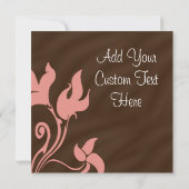 Invitation Le Swirl rose et Brown (Dos)