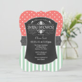 Invitation Le tableau en bon état de corail barre (Debout devant)