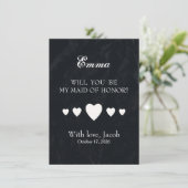 Invitation Le tableau noir sera-t-il ma servante d'HONNEUR ? (Debout devant)