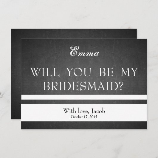 Invitation Le tableau noir sera-tu ma servante (Devant / Derrière)