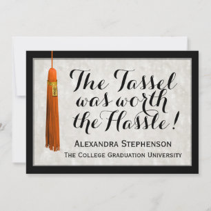 Invitation Le Tassel valait la peine de la Hassle Orange Grad