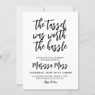 Invitation Le Tassel valait la peine d'être diplômé Hassle