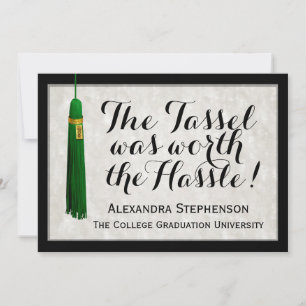 Invitation Le Tassel valait la peine d'être diplômé Hassle Gr
