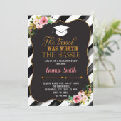 Invitation Le tassel valait la peine d'inviter le mot (Debout devant)