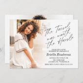 Invitation Le Tassel Vaut La Fête De La Graduation Hassle (Devant / Derrière)