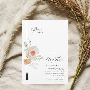 Invitation Le Tassel Vaut La Peine D'Aquarelle Hassle Graduat