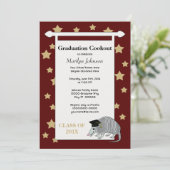 Invitation Le tatou mignon marron tient le premier rôle la (Debout devant)