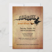 Invitation Le Tea Party de Halloween sorcières Regarder le pa (Devant)