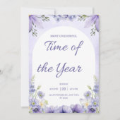 Invitation Le temps le plus unique de l'année Anniversaire hi (Devant)