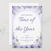 Invitation Le temps le plus unique de l'année Anniversaire hi (Devant / Derrière)