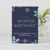 Invitation Le temps le plus unique de l'année Anniversaire hi (Debout devant)