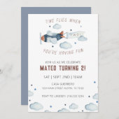 INVITATION LE TEMPS PASSE L'ANNIVERSAIRE ! (Devant / Derrière)