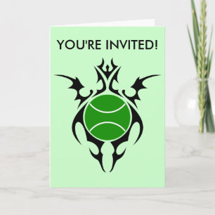 Invitation le tennis. tribal.