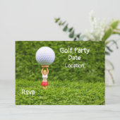 Invitation Le terrain de golf transporte une balle de golf po (Debout devant)