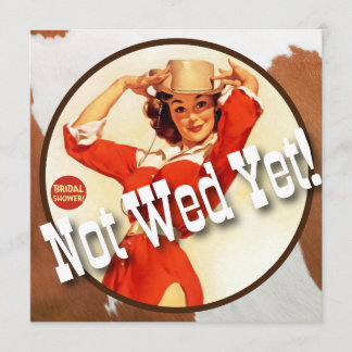 Invitation Le Texas Eclectic© : Cow-girl ne pas épouser