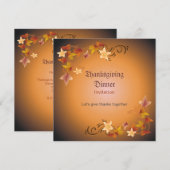 Invitation Le thanksgiving laisse le thème classique (Devant / Derrière)