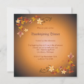 Invitation Le thanksgiving laisse le thème classique (Dos)