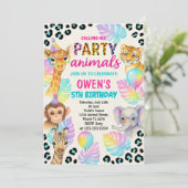 Invitation Le thème de la jungle sauvage pour les garçons et  (Debout devant)