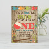 Invitation Le thème de la pêche Big One garçons premier anniv (Debout devant)