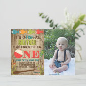 Invitation Le thème de la pêche Big One Les garçons Premier a (Debout devant)