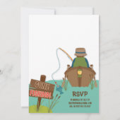 Invitation Le thème de la pêche Big One Les garçons Premier a (Dos)