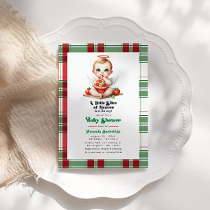 Invitation Le thème de la pizza Un petit morceau de Baby show