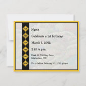 Invitation Le thème de matériel de construction badine (Dos)